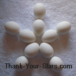 White Easter Eggs in the Shape of a Star 01.