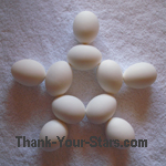 White Easter Eggs in the Shape of a Star 03.
