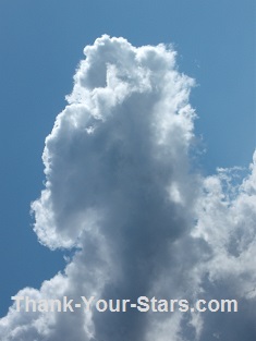 Heavenly Cloud in Blue Sky