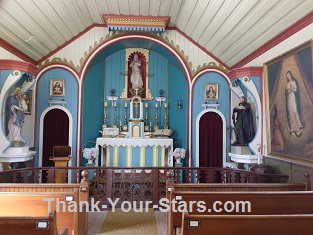 Interior Saint Mary's Mission Church in Montana