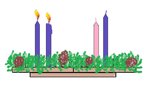 Two Candles Lit on the Advent Wreath